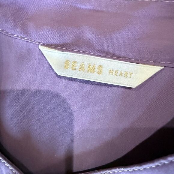 BEAMS HEART Sleeveless Tiered Dress Maxi Long Band Color Purple S/M - Picture 4 of 4